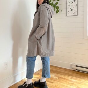 Eileen Fisher hooded rain coat